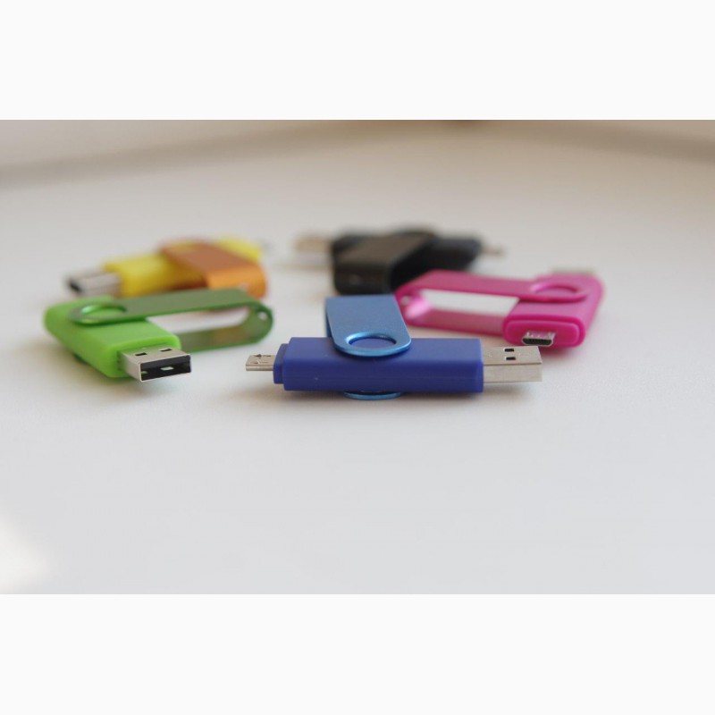 Фото 3. Флешка USB 32Gb 2 в 1 USB+OTG Много цветов USB-флеш накопитель 32 Гб Оригинальная флешка