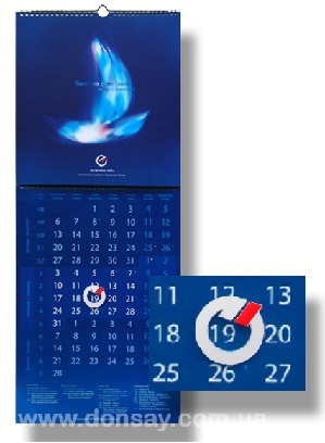 Фото 3. Как сделать фирменный календарь оригинальным? Магнитное окошко для календарей с логотипом