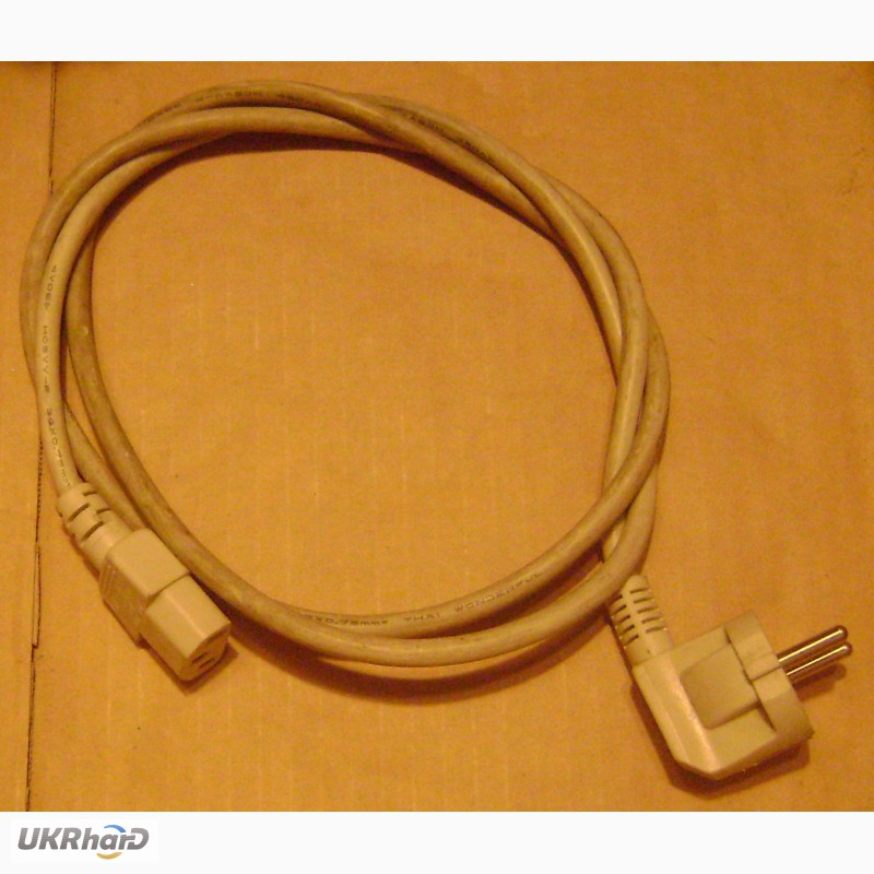 Фото 16. Сетевой шнур ( кабель питания ) для компьютера