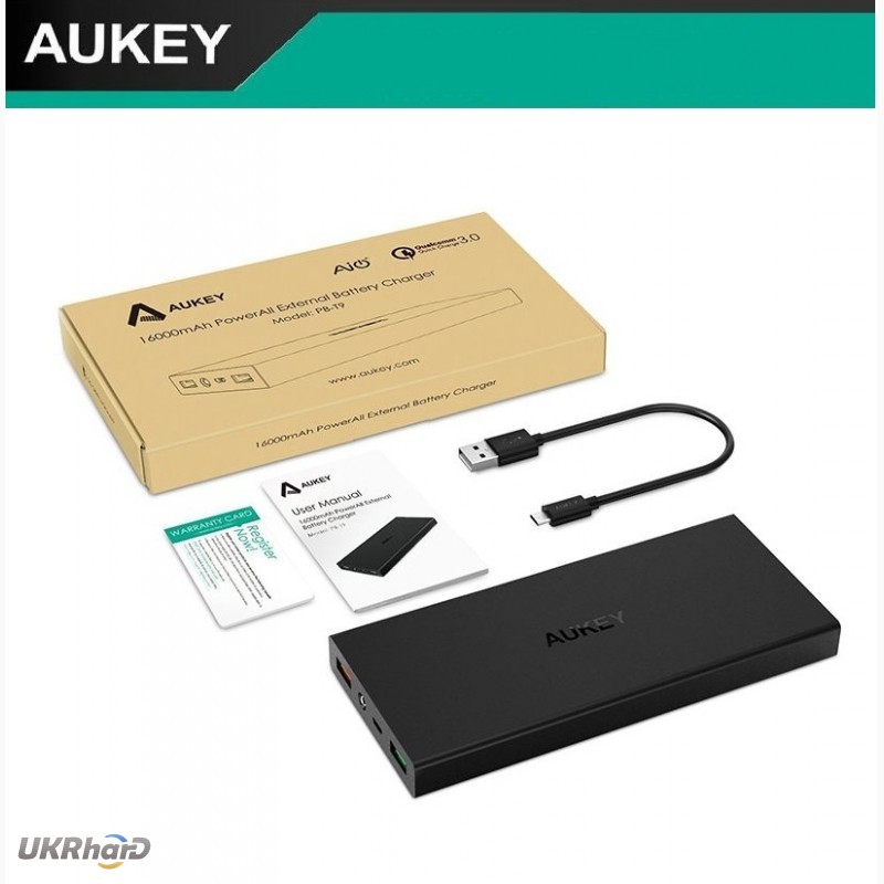 Фото 4. Aukey 16000 mAh Power Bank, внешний аккумулятор с функцией быстрой зарядки Qualcomm QC 3.0