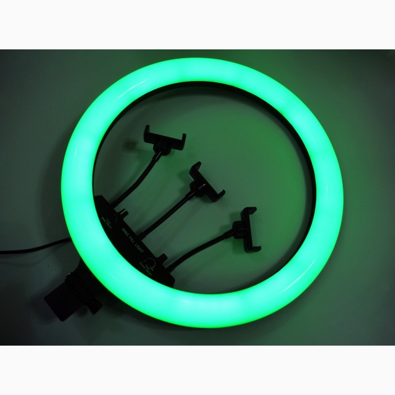 Фото 9. Кольцевая LED лампа RGB MJ18 45см 220V 3 крепл.тел + пульт + чехол