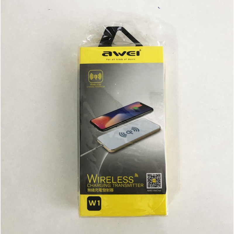 Фото 2. Беспроводное зарядное устройство AWEI W1 Wireless Charger. Цвет: белый Артикул: ws44475