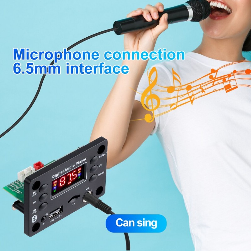 Фото 5. Встраиваемый mp3 Bluetooth FM модуль, с выходным усилителем и микрофонным входом