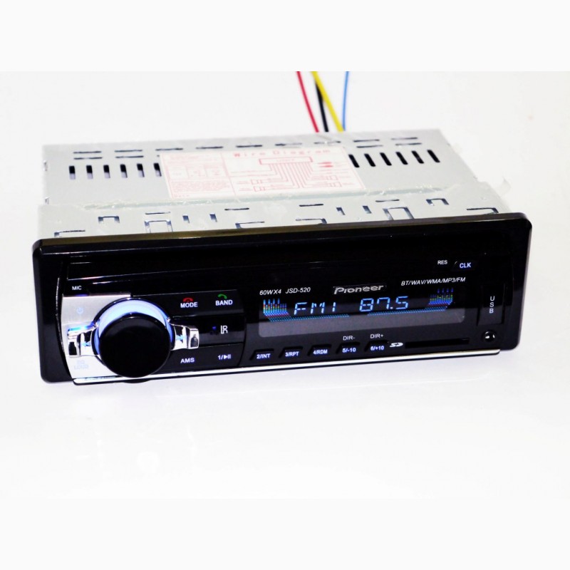 Фото 2. Автомагнитола Pioneer JSD-520 ISO - MP3+FM+USB+SD+AUX + BLUETOOTH