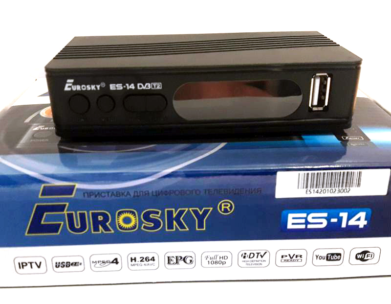 Цифровой тюнер приставка Eurosky ES-14 DVB-T2