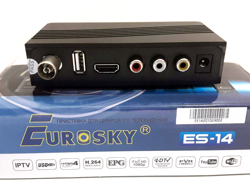 Фото 2. Цифровой тюнер приставка Eurosky ES-14 DVB-T2