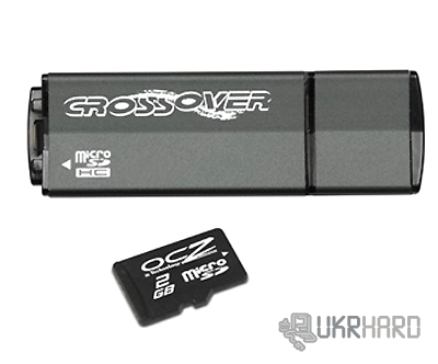 Фото 3. Флэш накопитель CrossOver 8GB + microSD card adaptor OCZUSBCVR8G