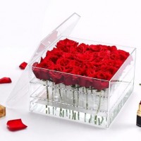 Акриловые прозрачные коробки для цветов - На 9, 15 и 25 роз