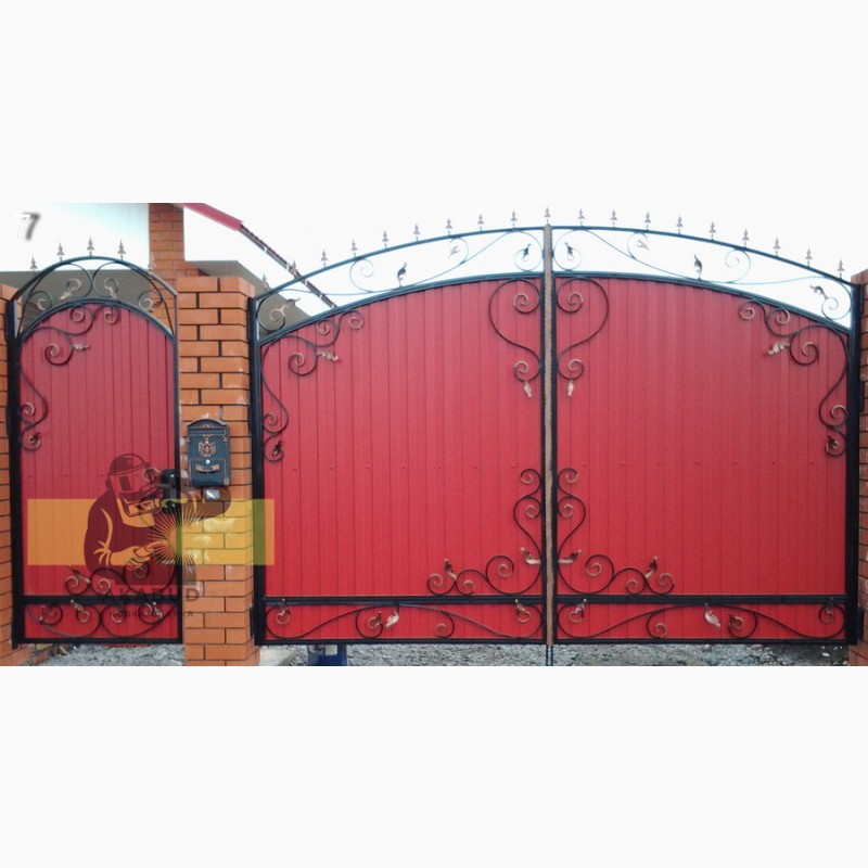 Фото 8. Ворота розпашні з ковкою і без. Відкатні ворота Орні (розпашні) ворота