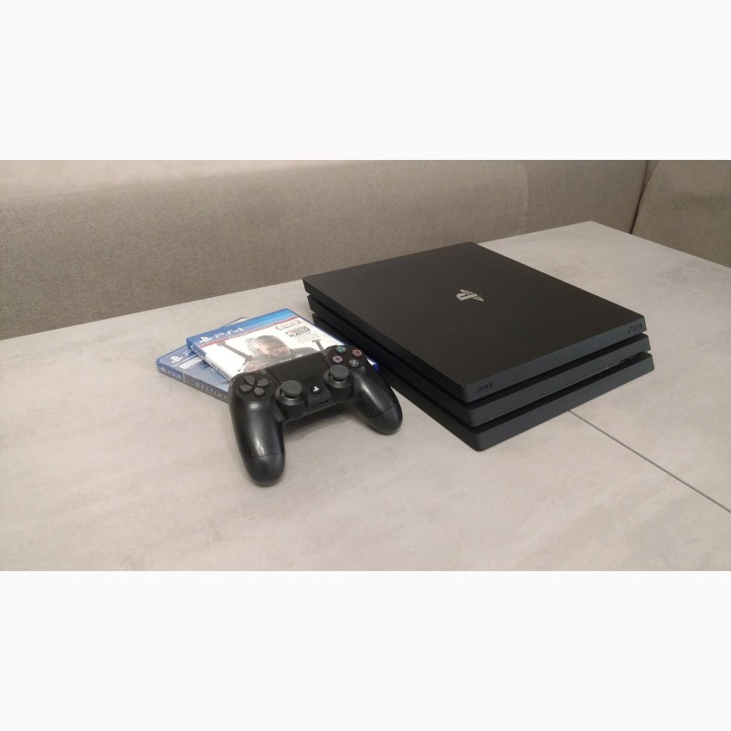 Фото 3. Ігрова приставка Sony Playstation PS4 Pro, 1TB + джойстик + 2 гри Ігри в 4К розширенні