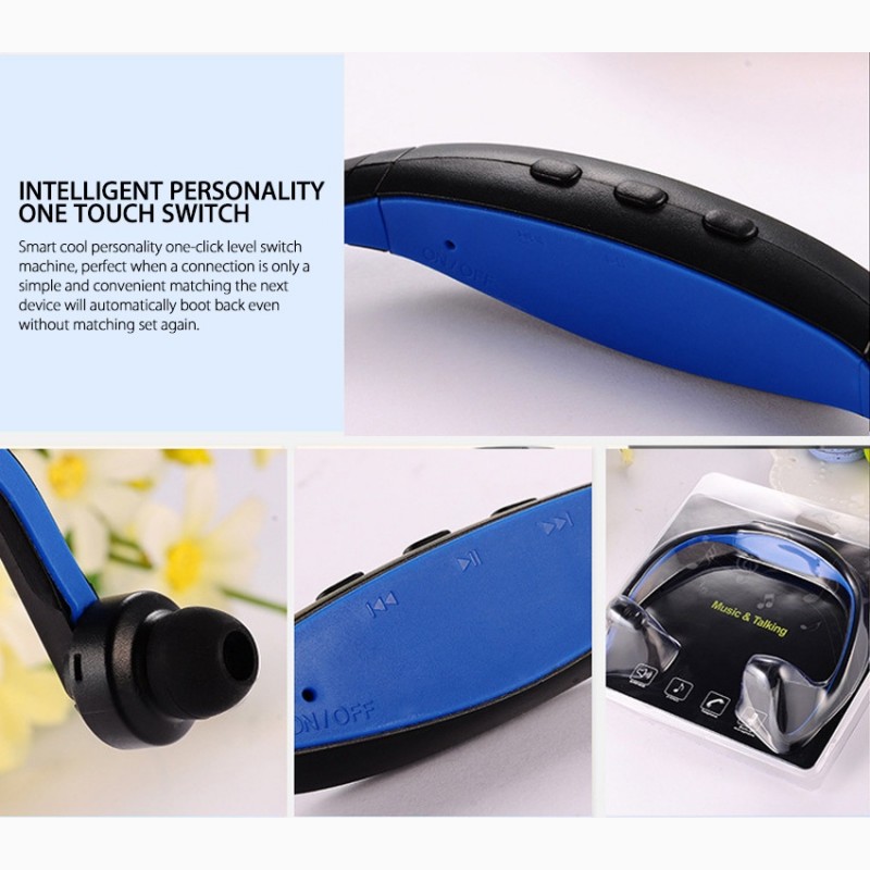 Фото 2. Epik S9 Спортивные Bluetooth Наушники водонепроницаемые беспроводные блютуз гарнитура