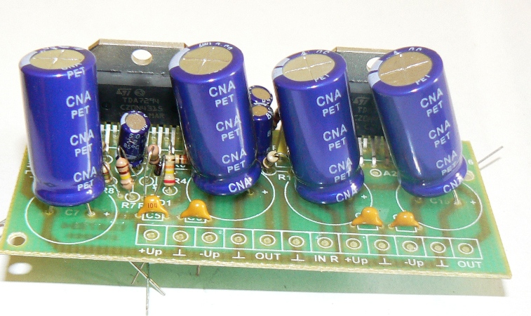 Радио-Кит K205 УНЧ на 2 микросхемах TDA7294 ±25.±37v стерео 2х100w или моно 170w