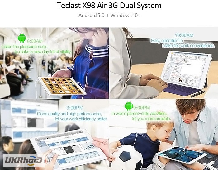 Фото 2. Планшет Teclast X98 Air 3G, Intel Z3736F, 2GB/64GB, 9.7, IPS, 2048x1536, 8500mA, Dual OS