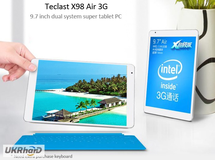 Фото 7. Планшет Teclast X98 Air 3G, Intel Z3736F, 2GB/64GB, 9.7, IPS, 2048x1536, 8500mA, Dual OS