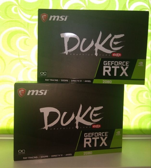 Фото 2. В Наличии. Видеокарта MSI GeForce RTX 2080 DUKE 8G OC