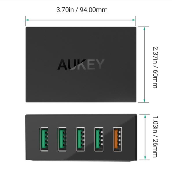 Фото 2. Aukey PA-T1 - умная семейная смарт зарядная станция (5*USB 54W/10Amp)