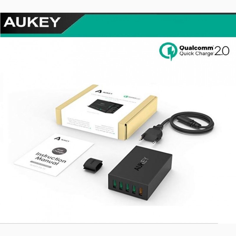 Фото 4. Aukey PA-T1 - умная семейная смарт зарядная станция (5*USB 54W/10Amp)