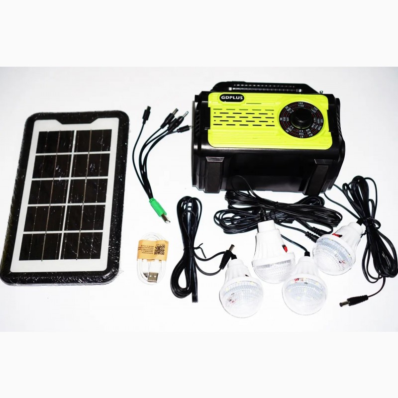 Фото 3. Портативная автономная солнечная система Solar GDPlus GD-8076 + FM радио + Bluetooth