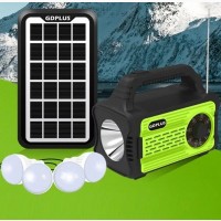 Портативная автономная солнечная система Solar GDPlus GD-8076 + FM радио + Bluetooth