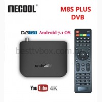 MECOOL M8S PLUS DVB T/T2 - гибридная ТВ приставка, Amlogic S905D, 1/8Gb, Android 7.1.2
