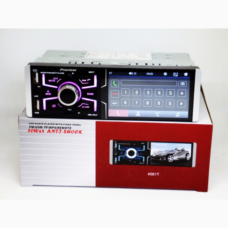 Фото 8. Автомагнитола Pioneer 4061T ISO - Сенсорный экран 4, 1#039;#039;+ RGB подсветка + DIVX + MP3 + USB