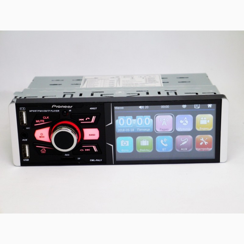 Фото 5. Автомагнитола Pioneer 4062T ISO - Сенсорный экран 4, 1+ RGB подсветка + DIVX + MP3 + USB