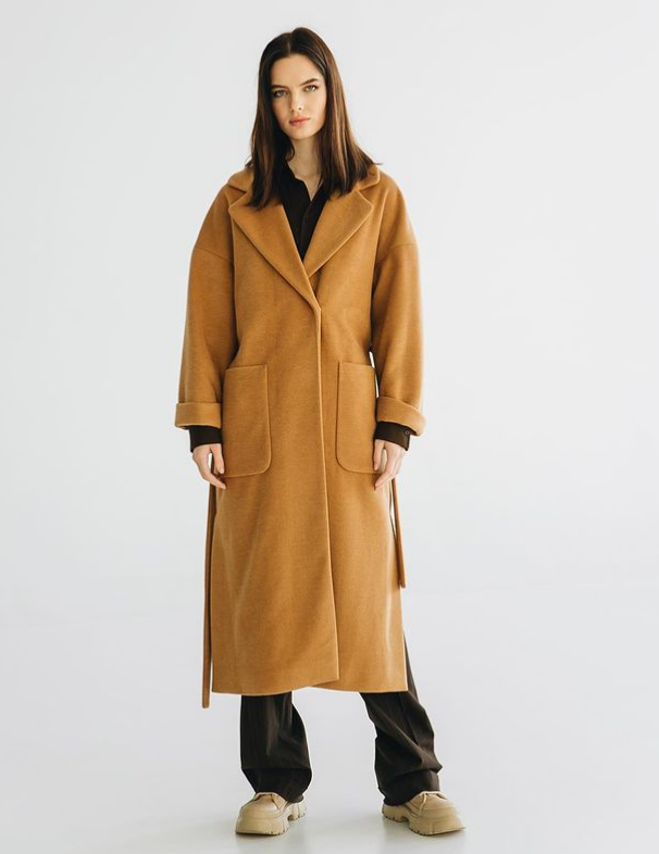 Женское пальто-халат Season Грэйс кэмэл