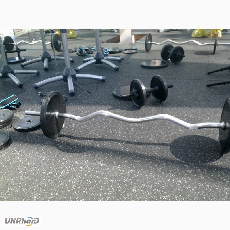 Фото 2. Резиновое покрытие Fitness для тренировочных залов