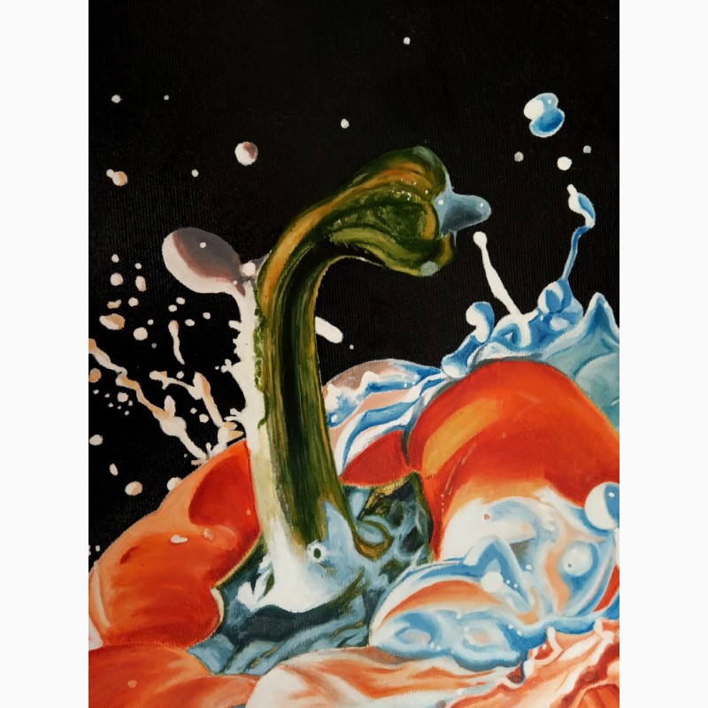 Фото 2. Картина Перец в краске холст, масло, 50х70 см