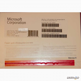 Лицензионная Microsoft Windows 7 Professional 64-bit, RUS, полная OEM-версия (FQC-08297)