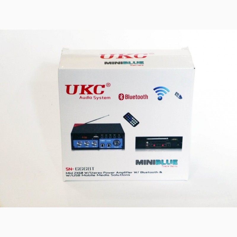 Фото 2. Усилитель звука UKC SN-666BT FM USB 2x300W Bluetooth + Караоке