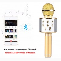 Беспроводной стерео микрофон с динамиком и Bluetooth, Караоке Wester WS-858