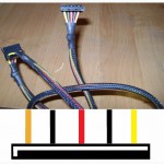 Модульный кабель SATA (тройной, 8pin) для блока питания