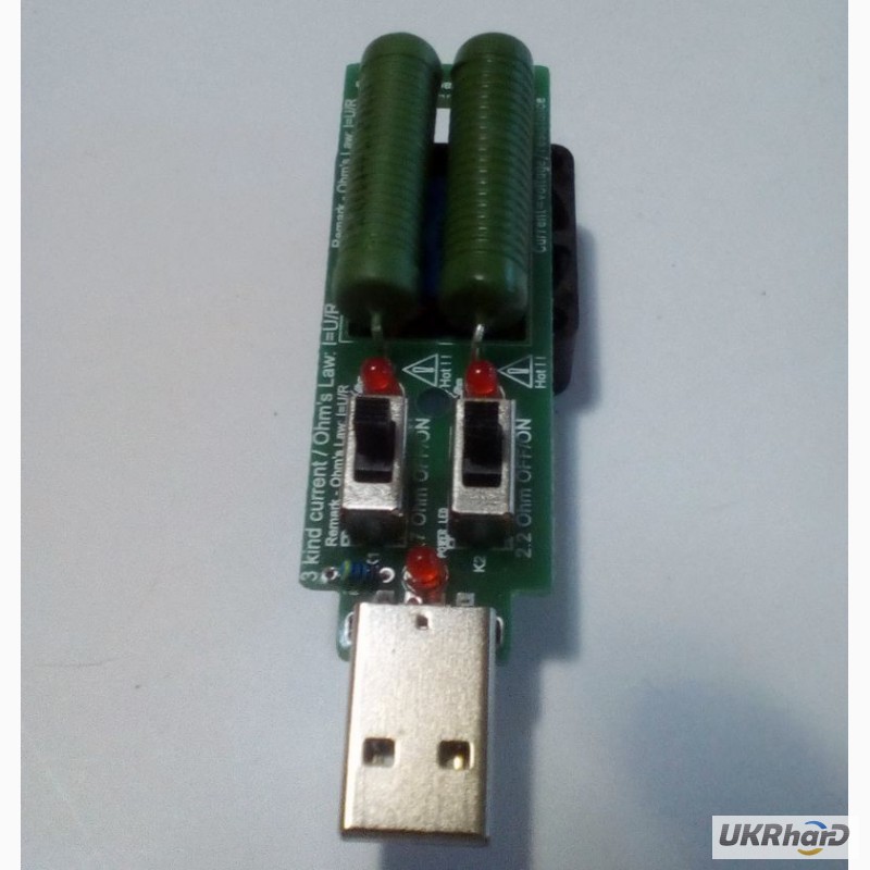 Фото 2. USB нагрузка c вентилятором на 1А 2А 3А, нагрузочный резистор, тестер емкости
