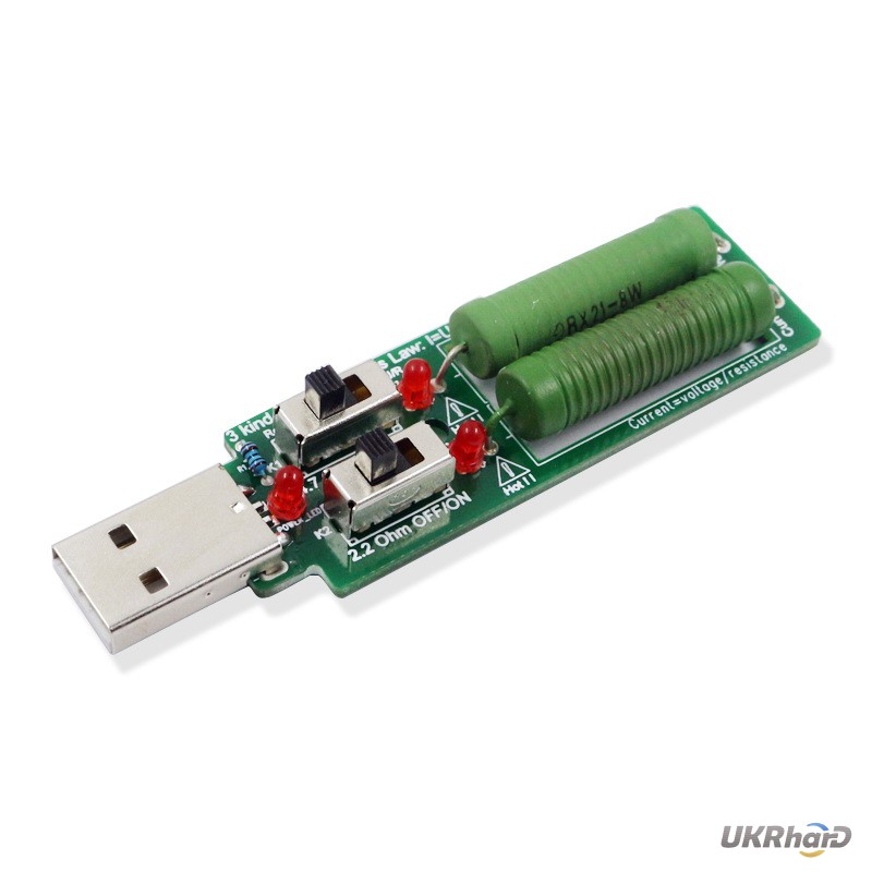 Фото 3. USB нагрузка c вентилятором на 1А 2А 3А, нагрузочный резистор, тестер емкости