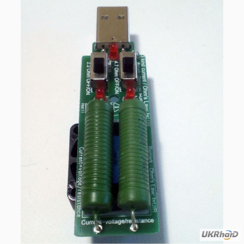 Фото 4. USB нагрузка c вентилятором на 1А 2А 3А, нагрузочный резистор, тестер емкости
