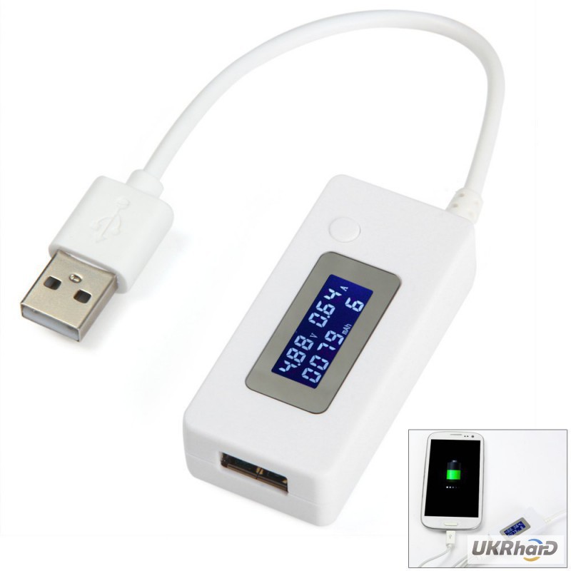 Фото 4. USB тестер KCX-017 измеритель емкости, амперметр, вольтметр