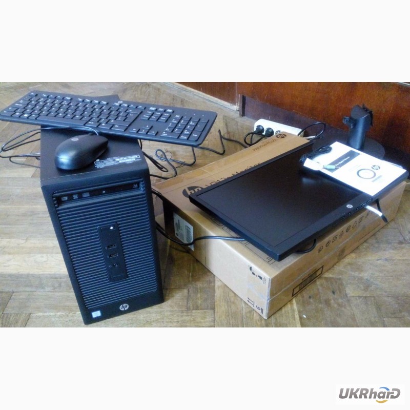Фото 2. Hewlett-Packard i3-6100 3. 7 ГГц RAM 4 ГБ HDD 500 Монитор колонки клавиатура мышка