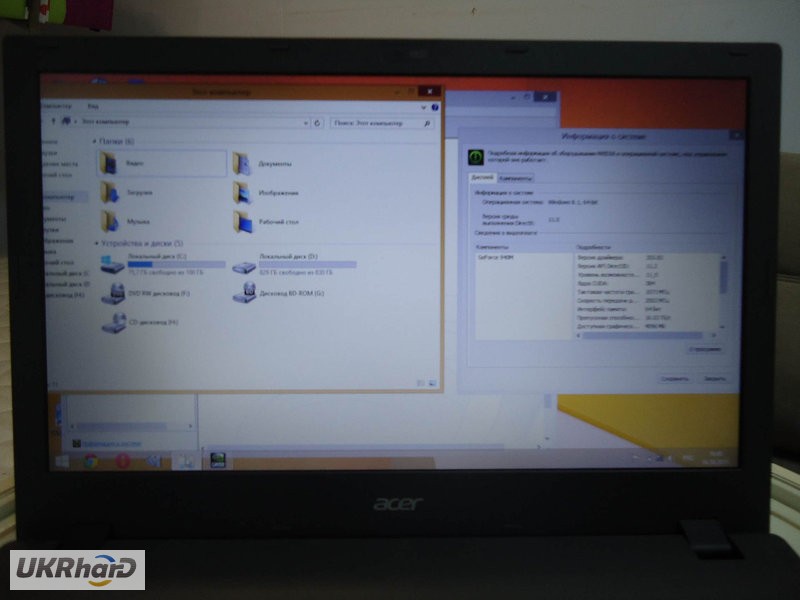 Фото 2. Бизнес ноутбук Acer на Core I7 8Gb с игровой видео GeForce 940