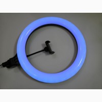 Кольцевая LED лампа RGB MJ38 38см 220V 1 крепл.тел USB + пульт