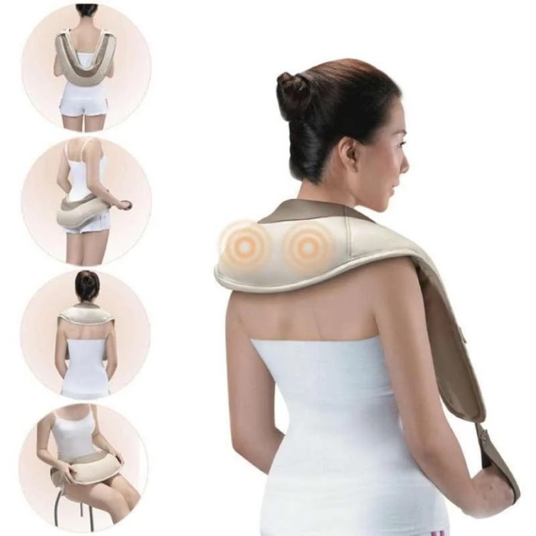 Фото 2. Ударный массажер для спины шеи и поясницы Cervical massage shawls