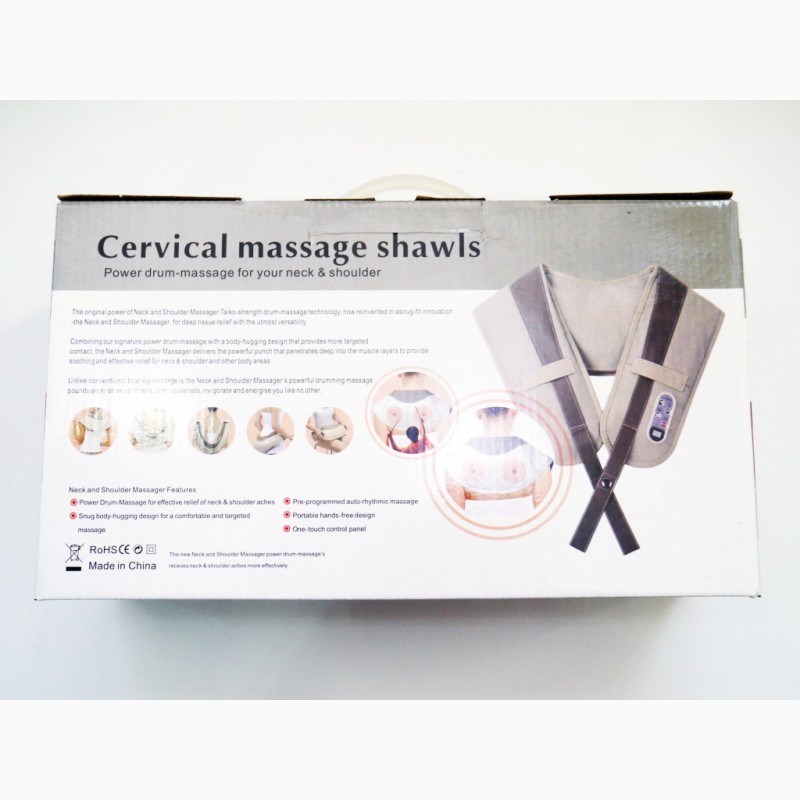 Фото 5. Ударный массажер для спины шеи и поясницы Cervical massage shawls