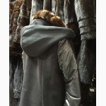 Шикарное кашемировое пальто с норкой