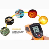 Пирометр, Цифровой бесконтактный Инфракрасный ИК-Термометр от -50 до 380 градусов