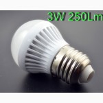 Светодиодная лампа 7W 650Lm E27 220V вольт с гарантией