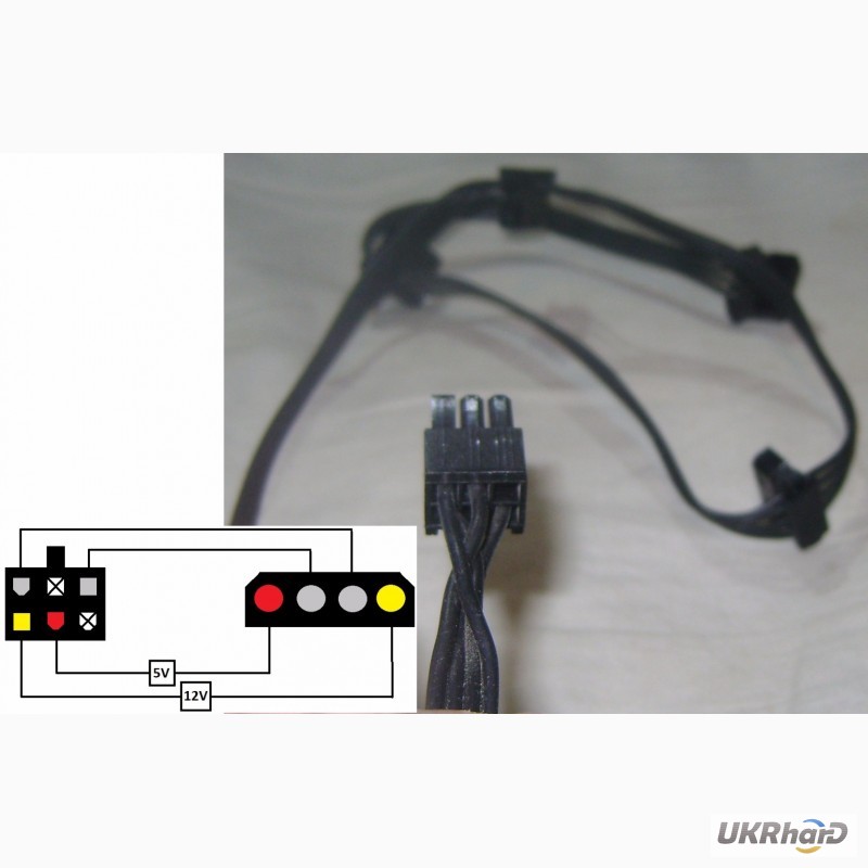 Фото 4. Модульный кабель MOLEX PATA IDE (4 штекера) для блока питания