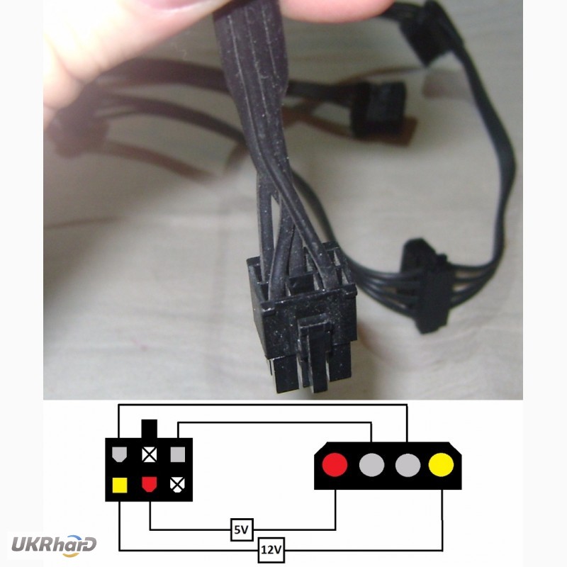 Фото 9. Модульный кабель MOLEX PATA IDE (4 штекера) для блока питания