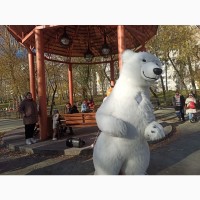 Білий Ведмедик Гіганських розмірів Аніматор на експрес привітання