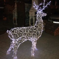 Светодиодные новогодние LED 3D фигуры Олени, сани и пр