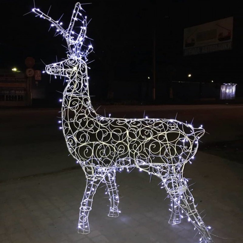 Фото 3. Светодиодные новогодние LED 3D фигуры Олени, сани и пр